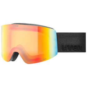 Гірськолижна маска Uvex Provoqe FM Black matt/rainbow yellow-clear S2