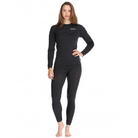 Комплект термобілизни Craft Core Wool Merino Set Woman Black-melange